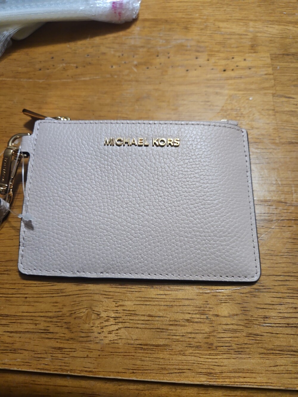 Michael Kors Jet Set Soft Pink Leather ID Holder Wallet NEW